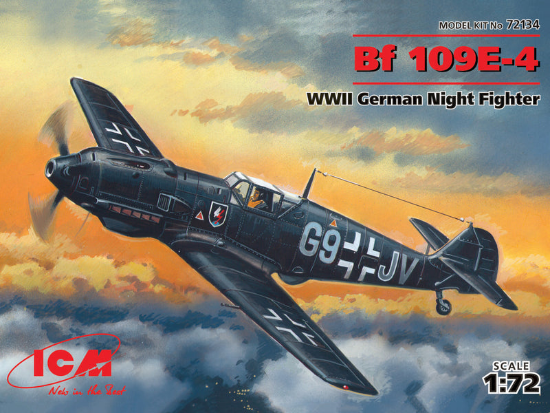 ICM72134 - 1/72 ICM Messerschmitt Bf 109E-4, WWII German Night Fighter