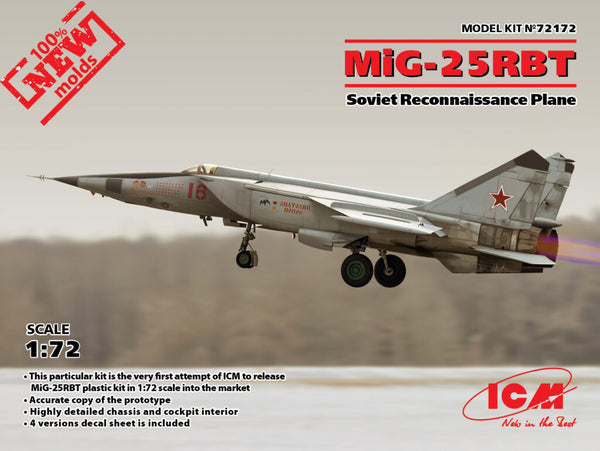 ICM72172 - 1/72 ICM MiG-25 RBT, Soviet Reconnaissance Plane