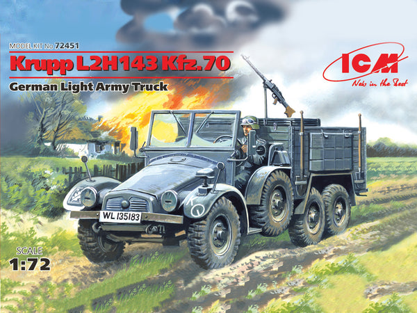 ICM72451 - 1/72 ICM Krupp L2H143 Kfz.70, German Light Army Truck