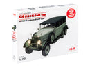 ICM72472 - 1/72 ICM G4 (1935 production) Soft Top, WWII German Staff Car, snap fit/no glue