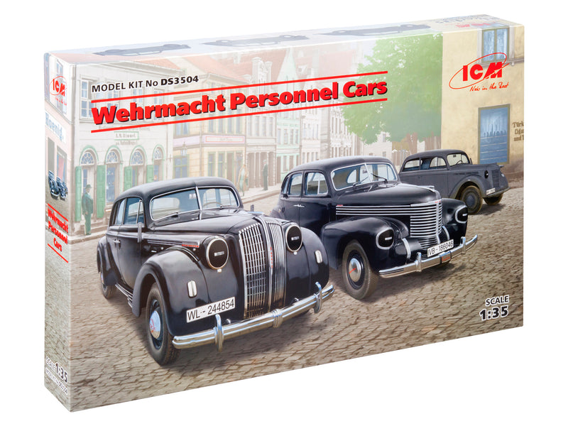 ICMDS3504 - 1/35 ICM Wehrmacht Cars (3 Kits) Kadett, Kapitan,  Admiral Saloon