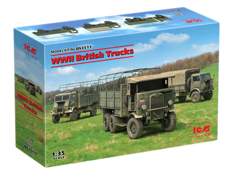 ICMDS3511 - 1/35 WWII British Trucks (Model W.O.T. 6, Model W.O.T. 8, Leyland Retriever General Service)