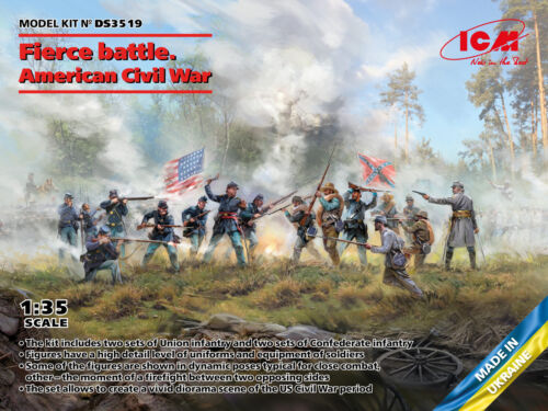 Fierce Battle ACW Union + Confed. 1:35