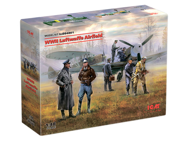 WWII Luftwaffe Airfield (Messerschmitt Bf 109F-4, Hs 126 B-1 & Figures)