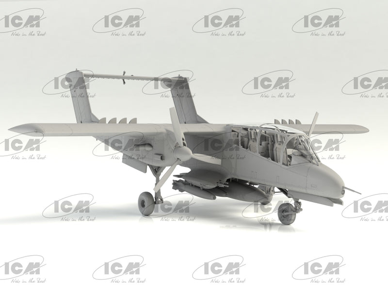 ICMDS4803 - 1/48 Vietnam USAF Airfield (Cessna O-2A, OV-10 Bronco & Figures)