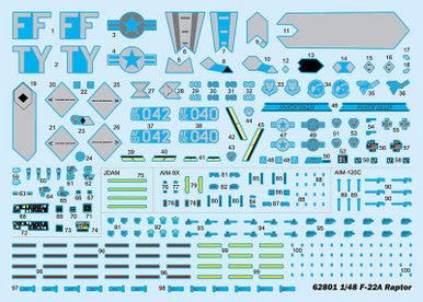 1/48 iLoveKit F-22A Raptor Fighter Plastic Model Kit