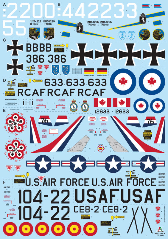 Italeri ITA2509 1: 32 TF-104G Starfighter [Model Building Kit]