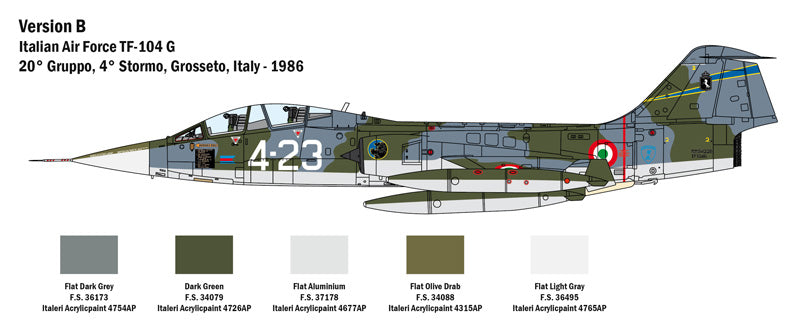 Italeri ITA2509 1: 32 TF-104G Starfighter [Model Building Kit]