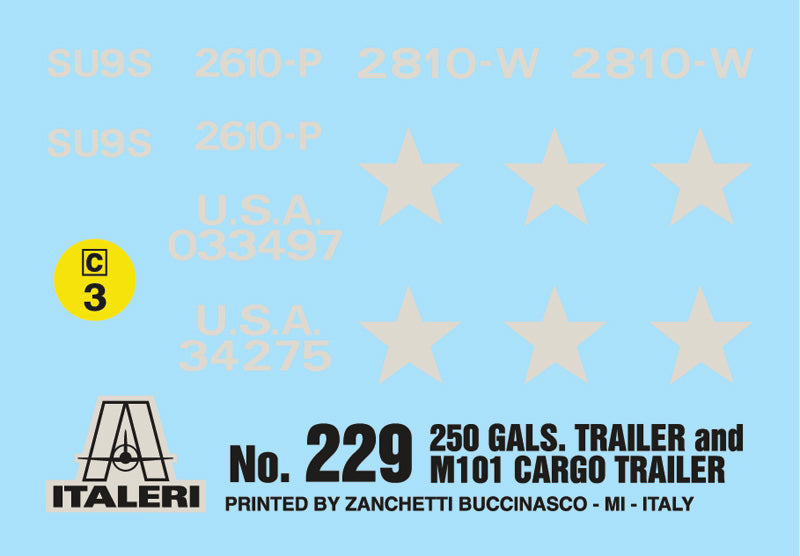 250 GAL S TANK & M101 CARGO TRAILERS