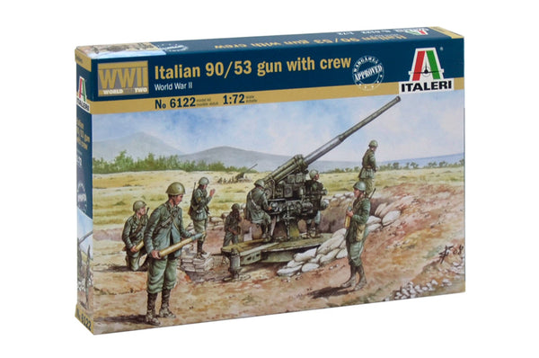 2ND WW ITALIAN 90/53GUN WITH SERVANTS
