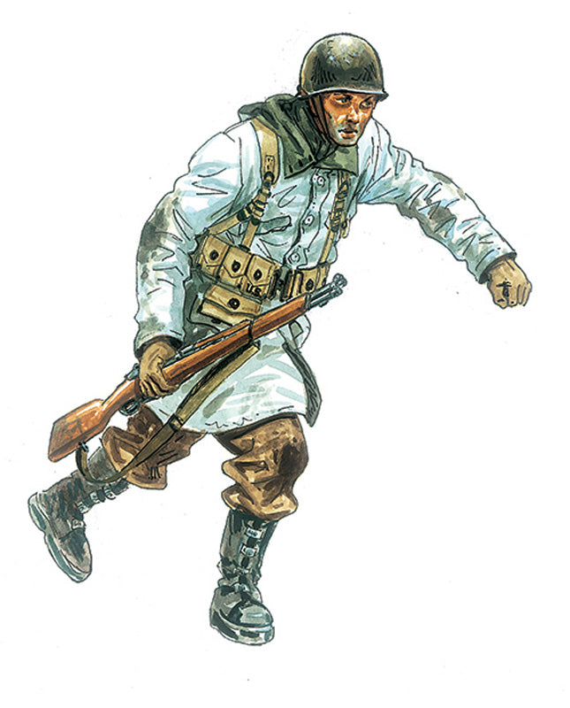 WWII U.S. INFANTRY IN WINTER UNIFORM