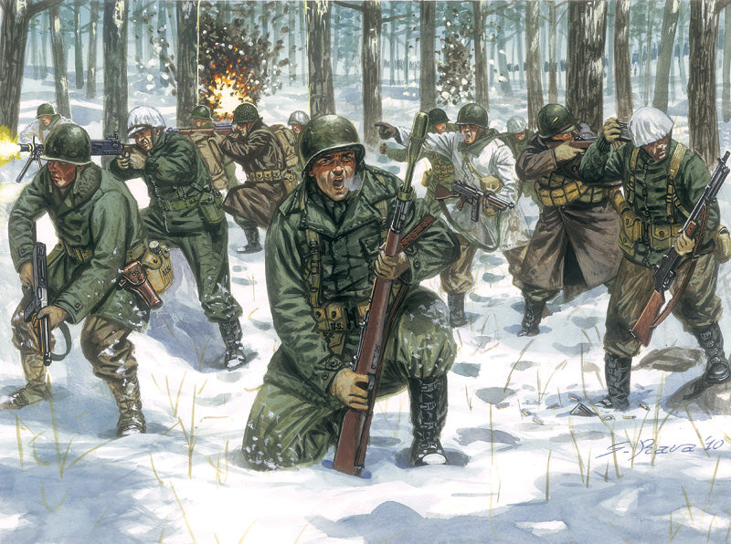 WWII U.S. INFANTRY IN WINTER UNIFORM