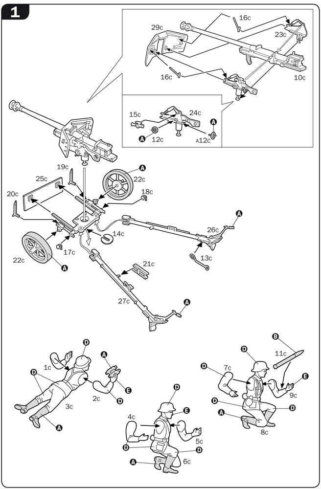 GERMAN GUNS SET: PAK35-PAK40-FLAK38