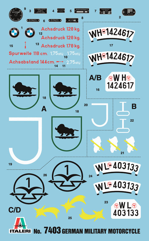 BMW R75 German Military Mtrcycle w/Sidecar