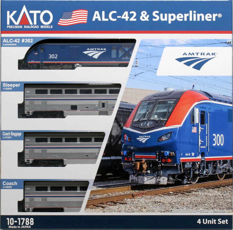 Amtrak ALC-42 & Superliner Phase VI 4-Unit "Starter Series" Set