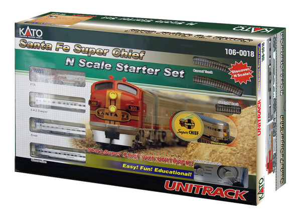 Kato USA Model Train Products N Scale Santa Fe Super Chief Starter Set