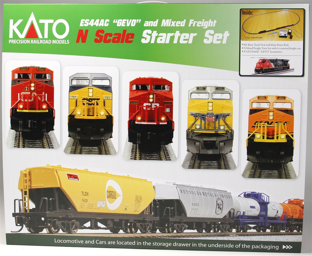 Kato N Scale ES44AC CN Locomotive Freight Starter Set