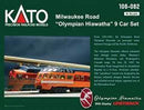 Kato USA Model Train Products N Milwaukee Road Olympian Hiawatha 9