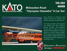 Kato USA Model Train Products N Milwaukee Road Olympian Hiawatha 9