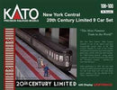 Kato USA Model Train Products N Scale New York Central 20th Century Limited 9