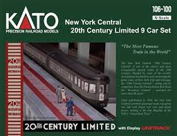 Kato USA Model Train Products N Scale New York Central 20th Century Limited 9