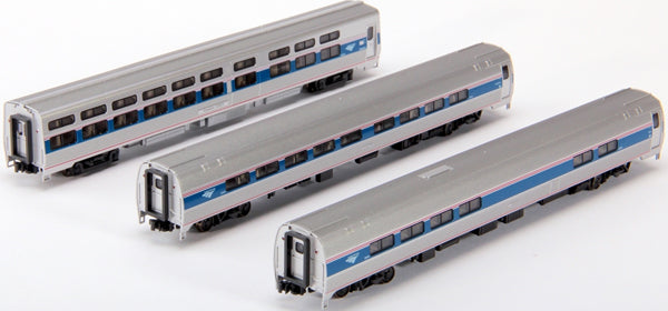 Kato USA Model Train Products Amfleet and Viewliner Intercity Express Phase VI Bookcase Set, 3