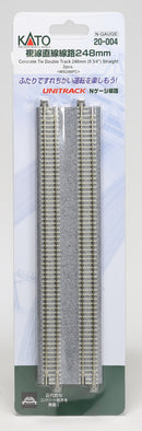 Kato 20-004 N Unitrack 9 3/4 Straight Dbl Track 2pcs