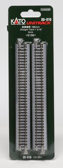 Kato N Scale Unitrack 7 5/16" 186mm Straight Track - 4 per package