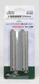 Kato KAT20023 N 4-7/8" Double Track Straight, Concrete Ties (2)