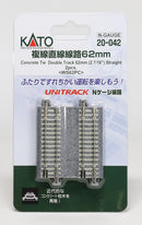 Kato USA, Inc. N 2-7/16" Double Track Straight, Concrete Ties (2), KAT20042