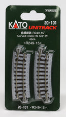 Kato 20-101 N Unitrack 9.75 Radius 15 deg Curve 4pcs