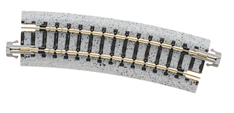 Kato USA Model Train Products Unitrack, 315mm (12 3/8") Radius 15-Degree Curve Track (4-Piece)