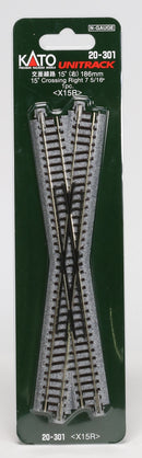 Kato KAT20301 N 186mm 7-5/16" 15-Degree Right-Hand Crossing