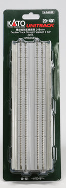 Kato USA, Inc. N 248mm 9-3/4" Straight Dbl Viaduct, Concrete (2), KAT20401