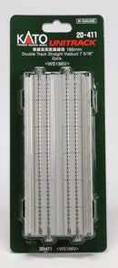 Kato 20-411 186mm 7-5/16" Straight Double Track Viaduct Concrete (2) : N Scale