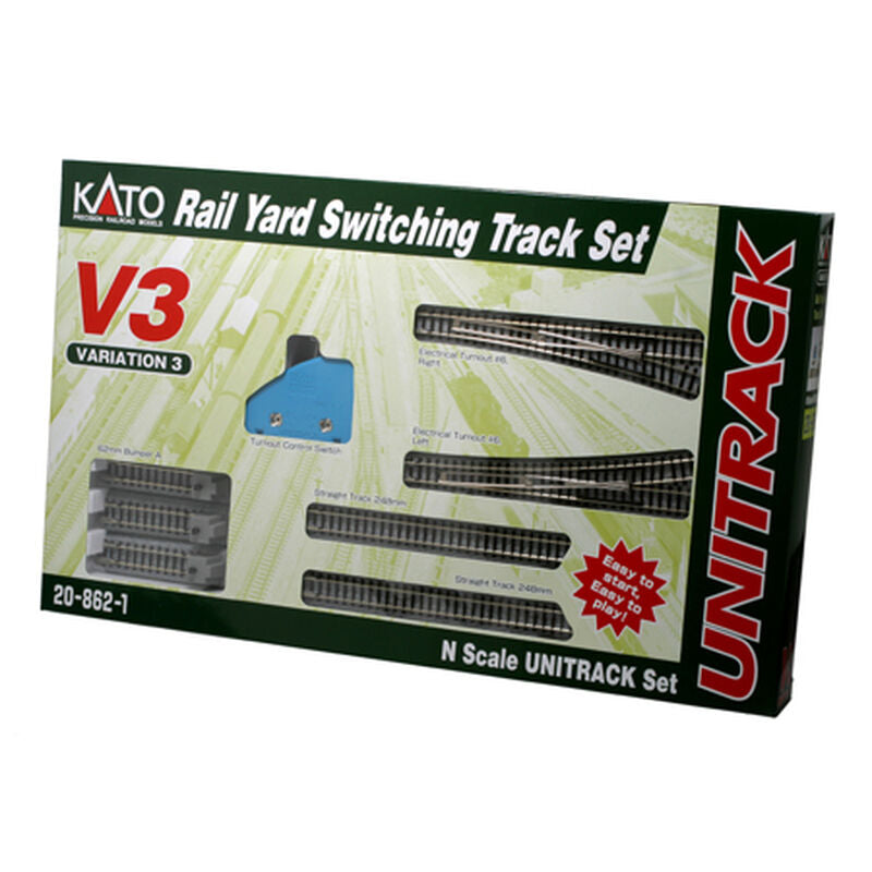 Kato USA Model Train Products V3 UNITRACK Rail Yard Switching Set