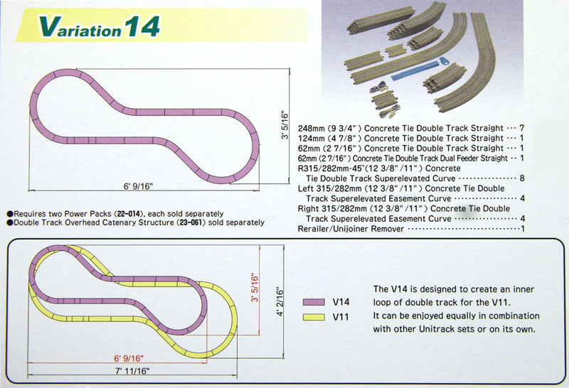Kato 20-873 V14 Double Track Inside Variation Pack