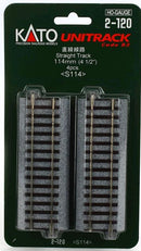 H 114mm Straight Track, (4 ea)