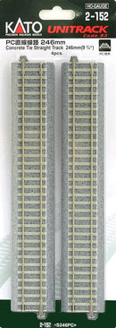 246mm (9 3/4") Concrete Tie Straight Track [4 pcs]