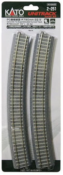 790mm (31 1/8") Radius 22.5º CT Superelevated Curve Track [4 pcs]