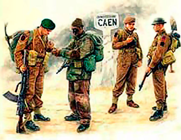 British Troops Caen 1944 (x4)