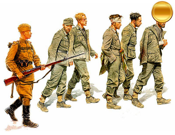 German Captives 1944 (5 & 1 Russian Soldier) Plastic Model Kit