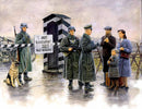 Checkpoint German Soldiers & Civilians w/Sentry Box Plastic Model Kit