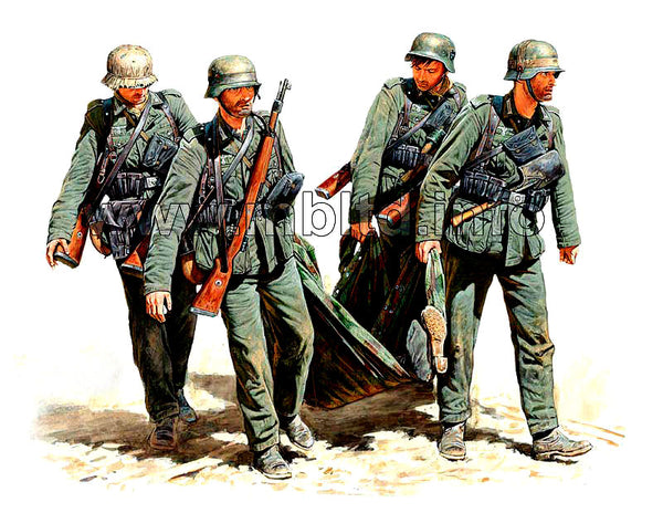 Casualty Evacuation German Infantry Stalingrad Summer 1942 Plastic Mode