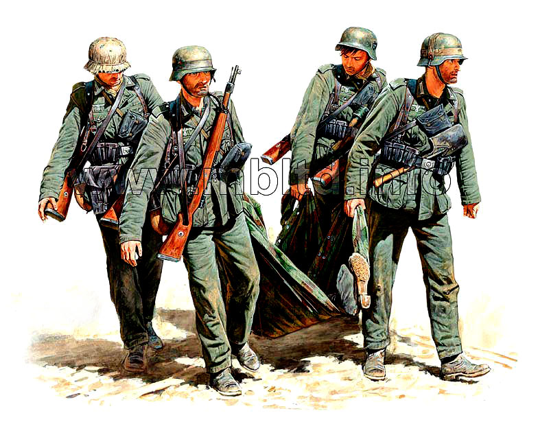 Casualty Evacuation German Infantry Stalingrad Summer 1942 Plastic Mode