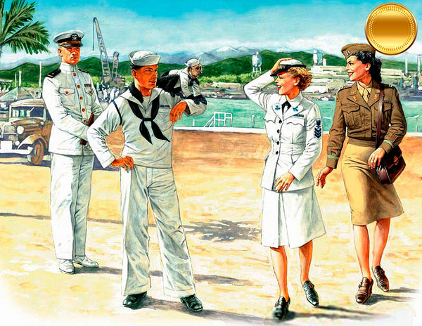 Women at War USN Waves (2ea Women/Men)