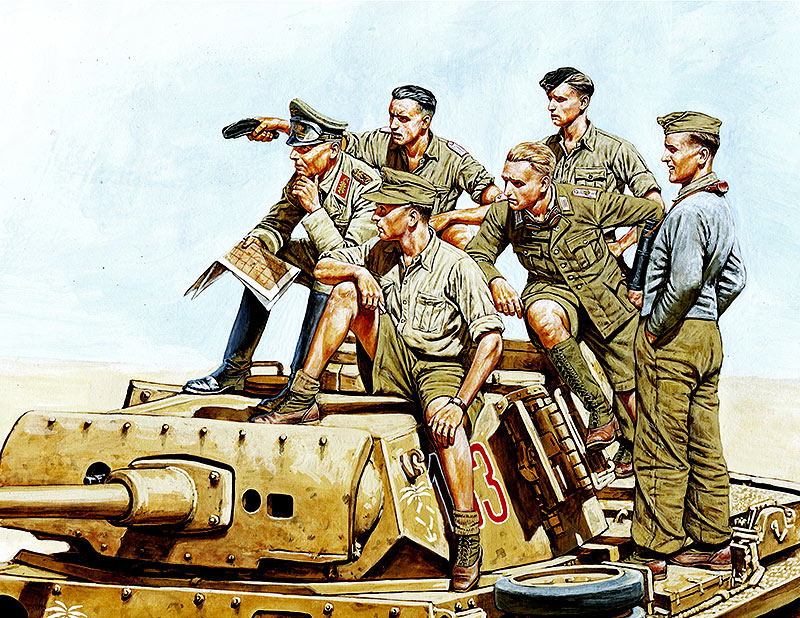 WWII Rommel & German Tank Crew DAK (x6)