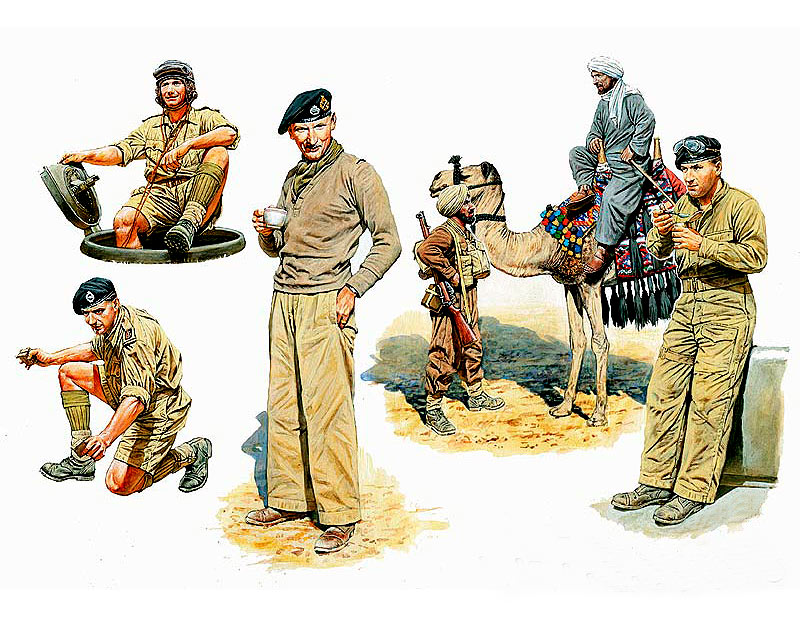 Commonwealth AFV Crew w/Camel (x6)