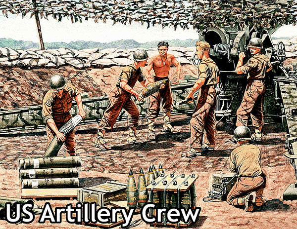 WWII US Artillery Crew (x6)
