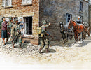 US Soldiers & Civilians France (6 Figs 2 Horses & Cart)